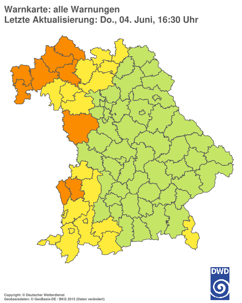 Aktuelle Wetterwarnungen für  Hannover