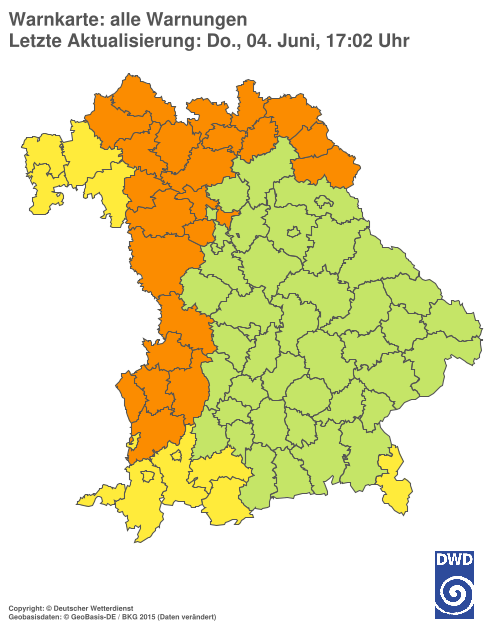 Aktuelle Wetterwarnungen für  Hannover