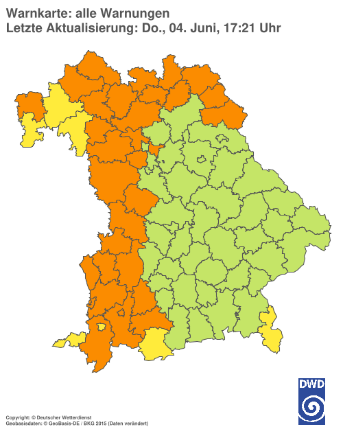 Aktuelle Wetterwarnungen für  Hannover