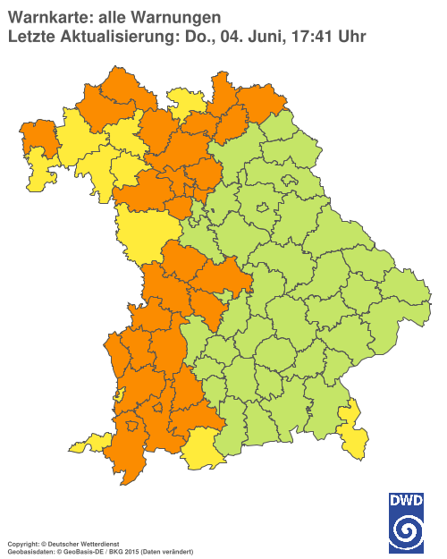 Aktuelle Wetterwarnungen für  Hannover