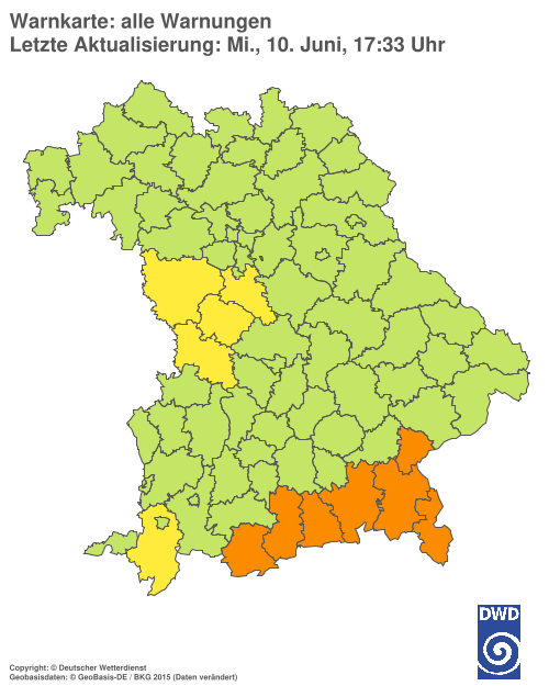 Aktuelle Wetterwarnungen für  Hannover