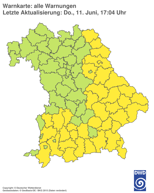 Aktuelle Wetterwarnungen für  Hannover