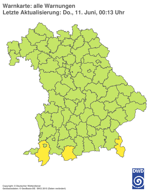 Aktuelle Wetterwarnungen für  Hannover