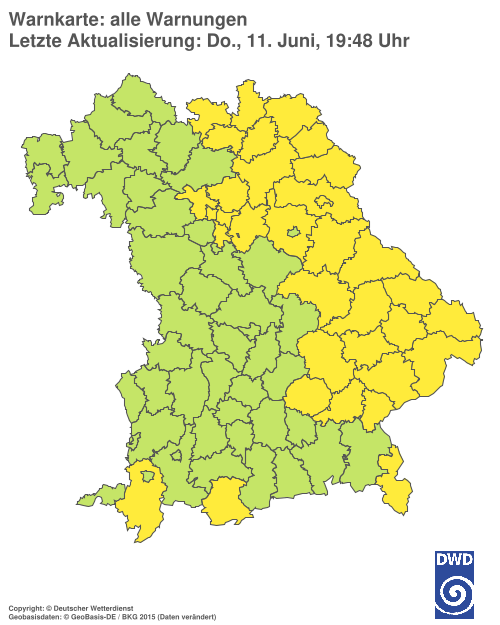 Aktuelle Wetterwarnungen für  Hannover