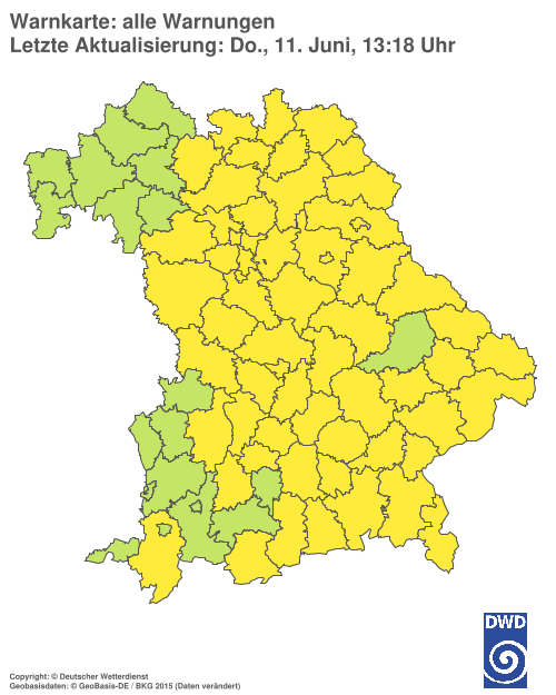 Aktuelle Wetterwarnungen für  Hannover