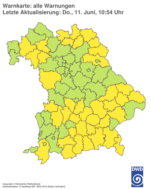 Aktuelle Wetterwarnungen für  Hannover