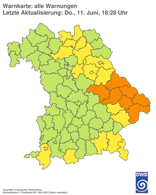 Aktuelle Wetterwarnungen für  Hannover