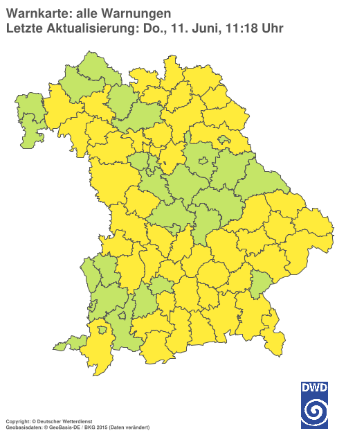 Aktuelle Wetterwarnungen für  Hannover