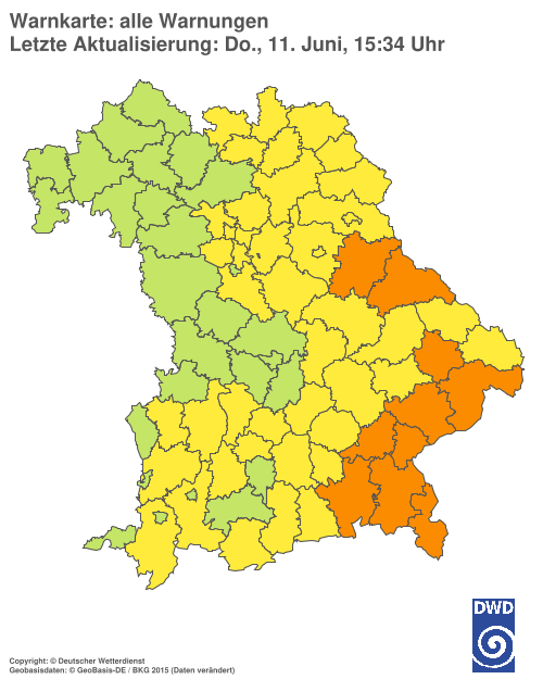 Aktuelle Wetterwarnungen für  Hannover