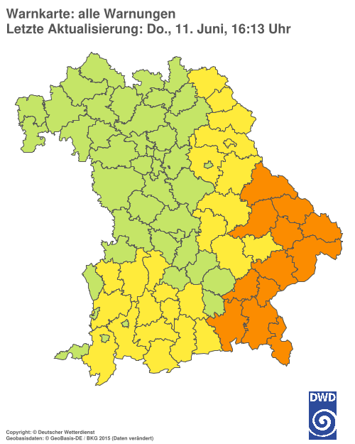 Aktuelle Wetterwarnungen für  Hannover