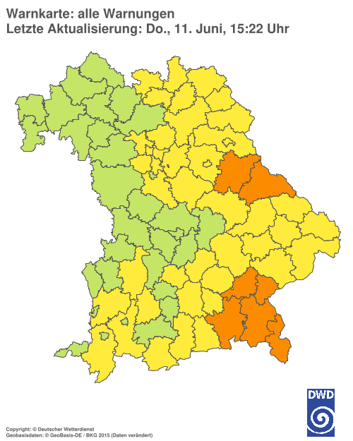 Aktuelle Wetterwarnungen für  Hannover
