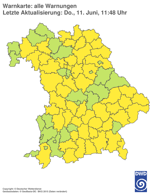 Aktuelle Wetterwarnungen für  Hannover