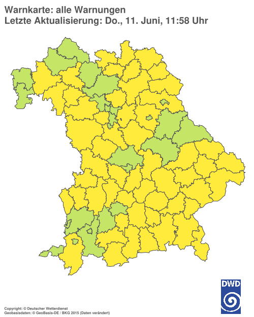 Aktuelle Wetterwarnungen für  Hannover