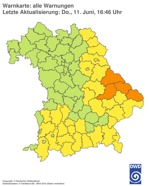 Aktuelle Wetterwarnungen für  Hannover
