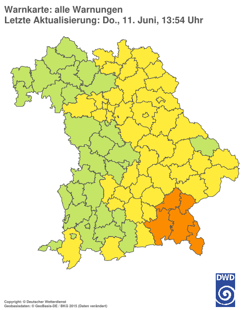 Aktuelle Wetterwarnungen für  Hannover