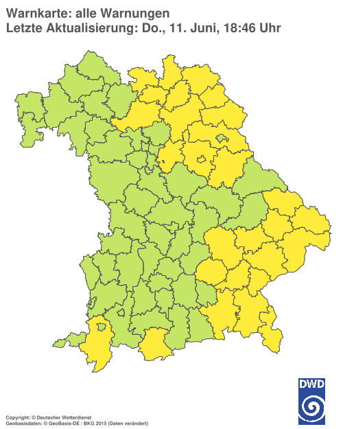 Aktuelle Wetterwarnungen für  Hannover