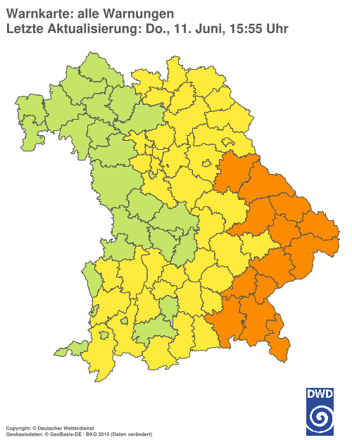 Aktuelle Wetterwarnungen für  Hannover