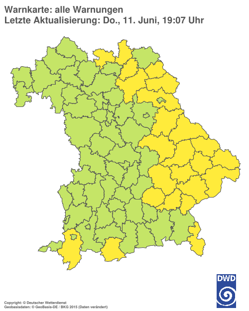 Aktuelle Wetterwarnungen für  Hannover