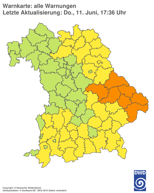 Aktuelle Wetterwarnungen für  Hannover