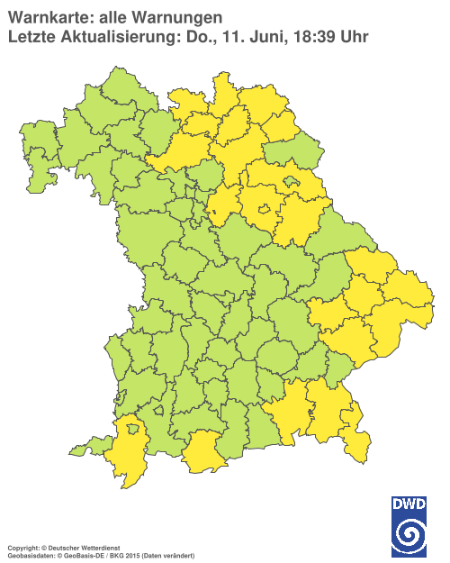 Aktuelle Wetterwarnungen für  Hannover
