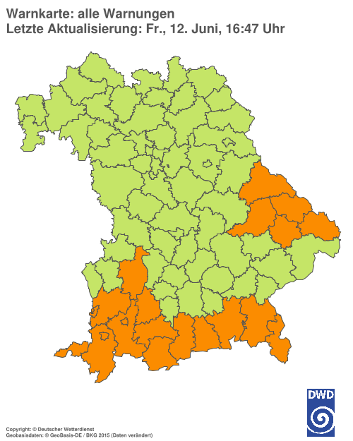 Aktuelle Wetterwarnungen für  Hannover
