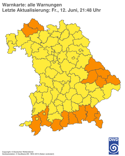 Aktuelle Wetterwarnungen für  Hannover