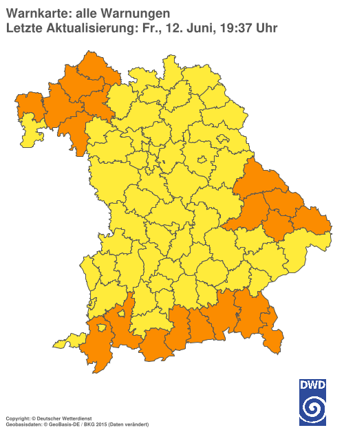 Aktuelle Wetterwarnungen für  Hannover