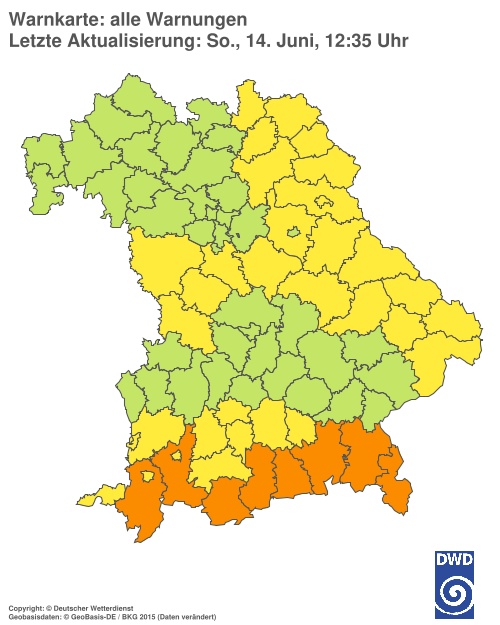 Aktuelle Wetterwarnungen für  Hannover