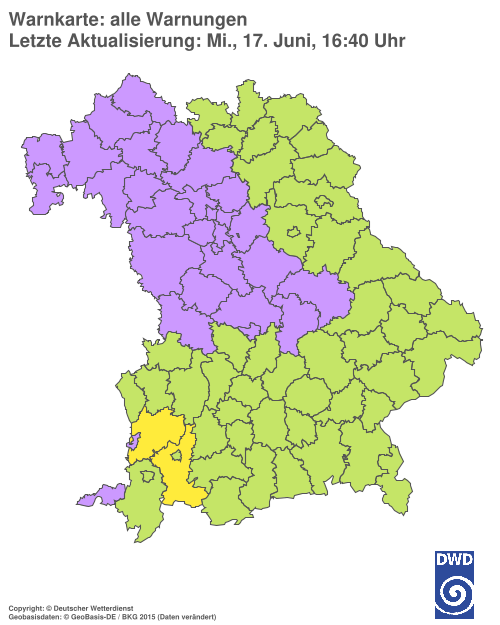 Aktuelle Wetterwarnungen für  Hannover