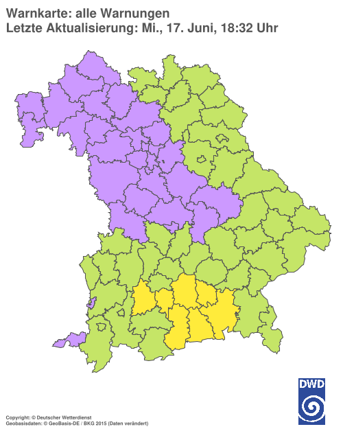 Aktuelle Wetterwarnungen für  Hannover