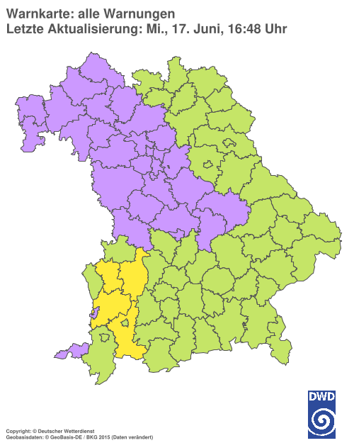 Aktuelle Wetterwarnungen für  Hannover