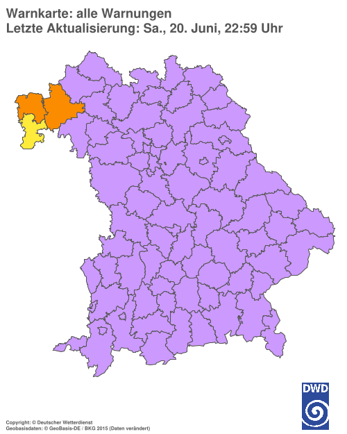 Aktuelle Wetterwarnungen für  Hannover