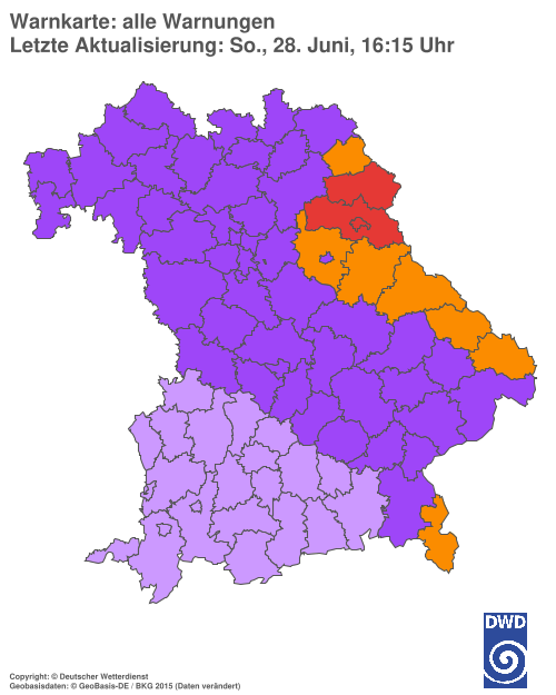Aktuelle Wetterwarnungen für  Hannover