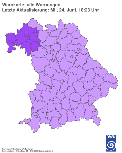 Aktuelle Wetterwarnungen für  Hannover