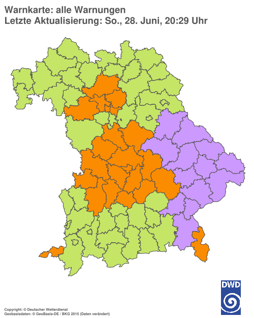 Aktuelle Wetterwarnungen für  Hannover