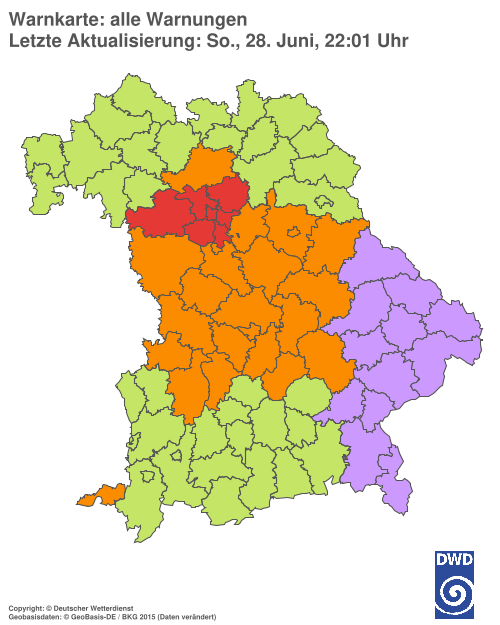 Aktuelle Wetterwarnungen für  Hannover