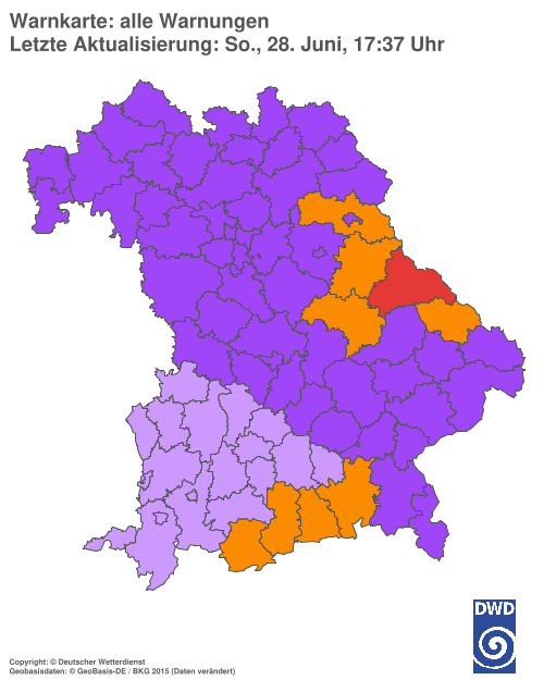 Aktuelle Wetterwarnungen für  Hannover