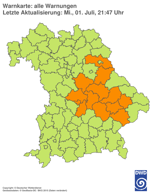 Aktuelle Wetterwarnungen für  Hannover