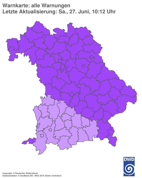 Aktuelle Wetterwarnungen für  Hannover