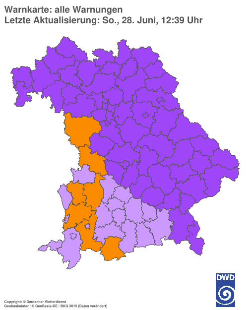 Aktuelle Wetterwarnungen für  Hannover