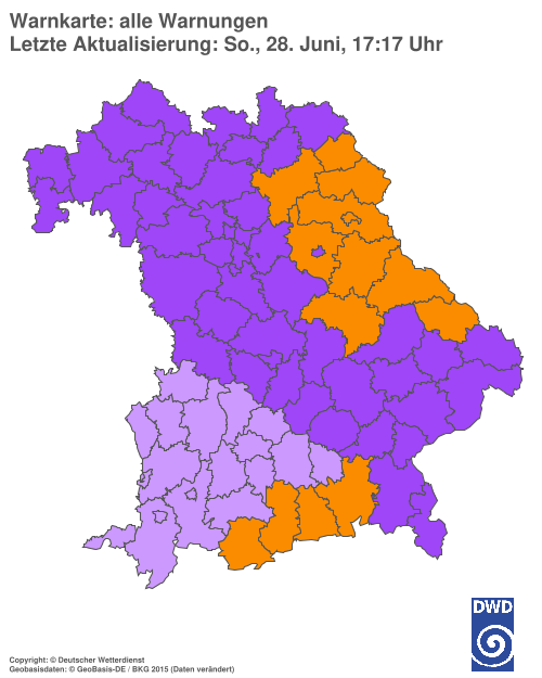 Aktuelle Wetterwarnungen für  Hannover