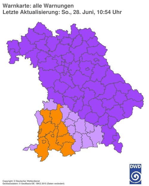 Aktuelle Wetterwarnungen für  Hannover