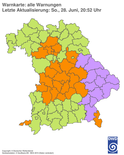 Aktuelle Wetterwarnungen für  Hannover