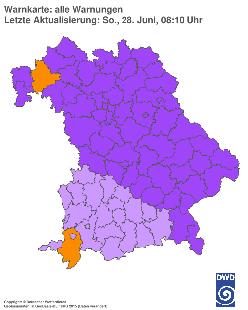 Aktuelle Wetterwarnungen für  Hannover