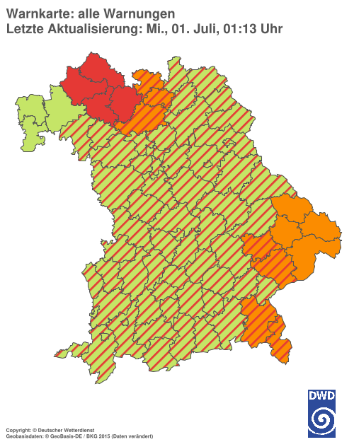 Aktuelle Wetterwarnungen für  Hannover