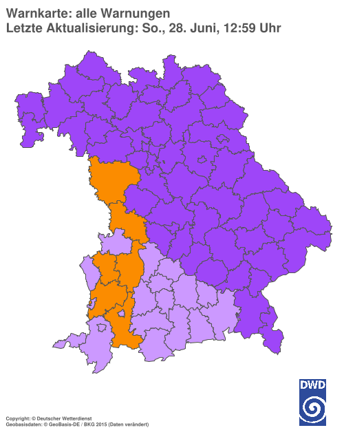 Aktuelle Wetterwarnungen für  Hannover