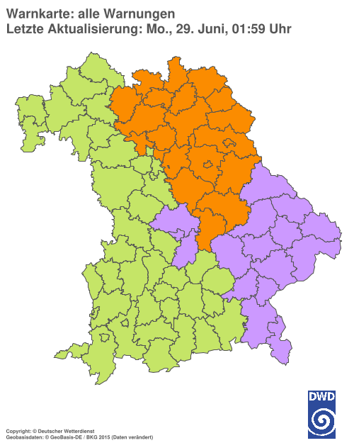 Aktuelle Wetterwarnungen für  Hannover