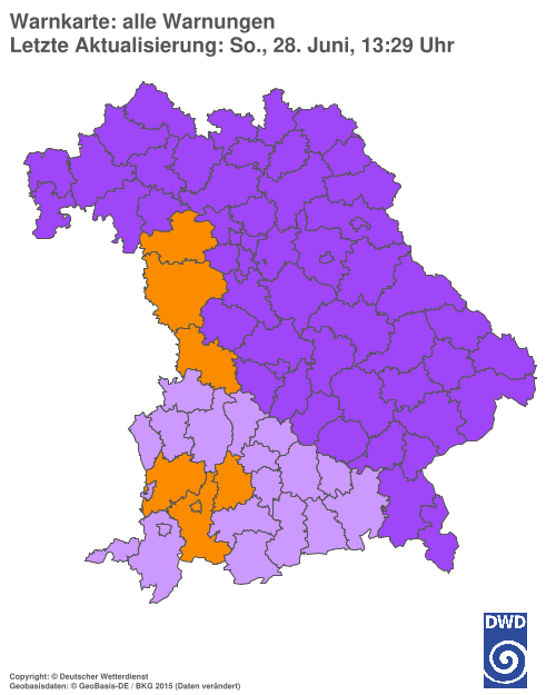 Aktuelle Wetterwarnungen für  Hannover