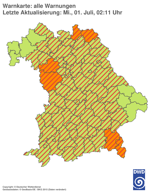 Aktuelle Wetterwarnungen für  Hannover