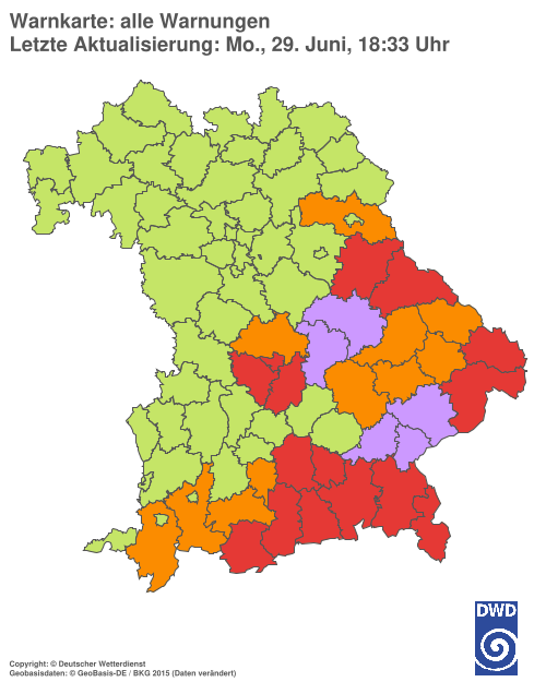 Aktuelle Wetterwarnungen für  Hannover